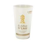Vaso de origen mineral y vegetal hecho en Europa tamaño mediano 300ml color blanco roto