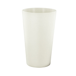 Vaso reutilizable de origen vegetal y mineral tamaño grande 600ml color blanco roto