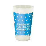 Vaso reutilizable de origen vegetal y mineral tamaño grande 600ml color blanco roto