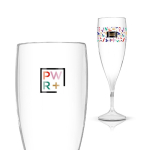 Copa tipo flauta para champagne de plástico Tritan® reutilizable 140ml color transparente