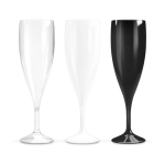 Copa tipo flauta para champagne de plástico Tritan® reutilizable 140ml color transparente