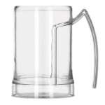 Jarra de cerveza de plástico Tritan® hecha en EU con asa 500ml color transparente