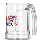 Jarra de cerveza de plástico Tritan® hecha en EU con asa 500ml color transparente
