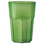 Vaso de plástico reutilizable de Tritan® hecho en Europa 400ml color verde transparente