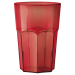 Vaso de plástico reutilizable de Tritan® hecho en Europa 400ml color rojo transparente