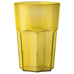 Vaso de plástico reutilizable de Tritan® hecho en Europa 400ml color amarillo transparente