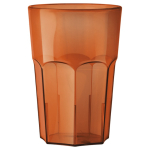 Vaso de plástico reutilizable de Tritan® hecho en Europa 400ml color naranja transparente