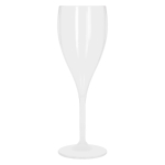 Copa de champagne de plástico reutilizable Tritan® hecha en EU 160ml color blanco