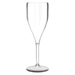 Copa de champagne de plástico reutilizable Tritan® hecha en EU 160ml color transparente