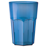 Vaso de plástico Tritan® reutilizable hecho en Europa 560ml color azul transparente