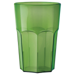 Vaso de plástico Tritan® reutilizable hecho en Europa 560ml color verde transparente