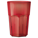 Vaso de plástico Tritan® reutilizable hecho en Europa 560ml color rojo transparente