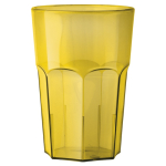Vaso de plástico Tritan® reutilizable hecho en Europa 560ml color amarillo transparente
