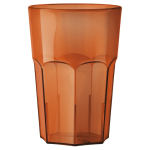 Vaso de plástico Tritan® reutilizable hecho en Europa 560ml color naranja transparente