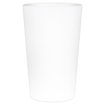Vaso de plástico reutilizable hecho en Europa tamaño pequeño 390ml color blanco