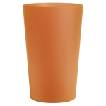Vaso de plástico reutilizable hecho en Europa tamaño pequeño 390ml color naranja