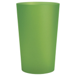 Vaso de plástico reutilizable hecho en Europa tamaño pequeño 390ml color verde transparente