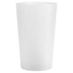 Vaso de plástico reutilizable hecho en Europa tamaño pequeño 390ml color translúcido