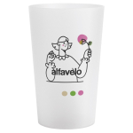 Vaso de plástico reutilizable hecho en Europa tamaño pequeño 390ml color translúcido