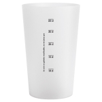Vaso de plástico reutilizable hecho en Europa tamaño pequeño 390ml color translúcido