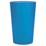 Vaso de plástico reutilizable hecho en Europa tamaño pequeño 390ml color azul cian