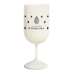 Copa de vino biocompuesta de origen vegetal y mineral 180ml color blanco roto