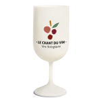 Copa de vino biocompuesta de origen vegetal y mineral 180ml color blanco roto