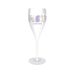 Copa estilo flauta para champagne de plástico SAN hecha en EU 140ml color transparente