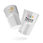 Vaso reutilizable de plástico hecho en Francia sin BPA 400ml color blanco