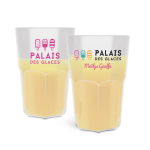 Vaso reutilizable de plástico hecho en Francia sin BPA 400ml color translúcido