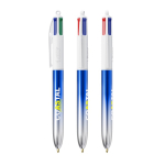 Bolígrafo de plástico fabricado en EU con multicarga y tinta 4 colores BIC® color azul
