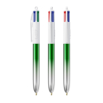 Bolígrafo de plástico fabricado en EU con multicarga y tinta 4 colores BIC® color verde