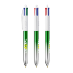 Bolígrafo de plástico fabricado en EU con multicarga y tinta 4 colores BIC® color verde