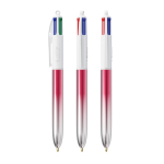 Bolígrafo de plástico fabricado en EU con multicarga y tinta 4 colores BIC® color fucsia