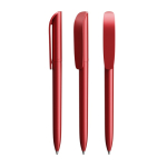 Bolígrafo de plástico giratorio con tinta negra Super Clip Glacé BIC® color rojo