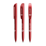 Bolígrafo de plástico giratorio con tinta negra Super Clip Glacé BIC® color rojo