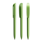 Bolígrafo de plástico giratorio con tinta negra Super Clip Glacé BIC® color verde