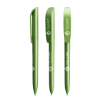 Bolígrafo de plástico giratorio con tinta negra Super Clip Glacé BIC® color verde
