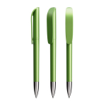 Bolígrafo de plástico recargable y tinta negra Super Clip Glacé BIC® color verde