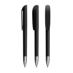 Bolígrafo de plástico recargable con tinta negra Super Clip Soft BIC® color negro