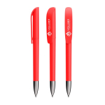 Bolígrafo de plástico recargable con tinta negra Super Clip Soft BIC® color rojo
