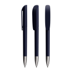Bolígrafo de plástico recargable con tinta negra Super Clip Soft BIC® color azul marino
