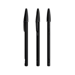 Bolígrafo metálico con recargas y escritura negra Cristal® Re’New Black BIC® color negro
