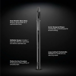 Bolígrafo metálico con recargas y escritura negra Cristal® Re’New Black BIC®