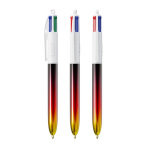 Bolígrafo de plástico con acabado metálico con tinta 4 colores Flags BIC® color rojo