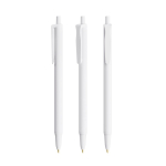 Bolígrafo de plástico con mecanismo de clic y tinta azul Clic Stic BIC® color blanco