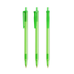 Bolígrafo de plástico con mecanismo de clic y tinta azul Clic Stic BIC® color verde transparente