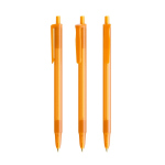 Bolígrafo de plástico con mecanismo de clic y tinta azul Clic Stic BIC® color naranja transparente