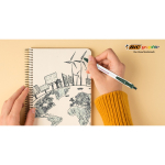 Bolígrafo de plástico con mecanismo de clic y tinta azul Clic Stic BIC®