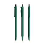 Bolígrafo de plástico con cuerpo de goma Softfeel® y tinta azul BIC® color verde oscuro